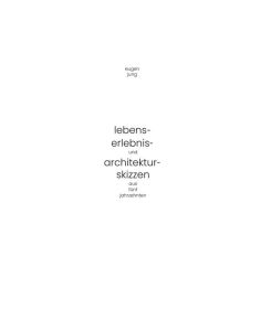 Lebens-, Erlebnis- und Architekturskizzen aus fünf Jahrzehnten - Eugen Jung