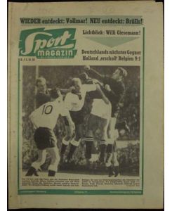 Sport-Magazin Jahrgang 1959. Länderspiel. Nr. 41 mit Bericht vom Länderspiel Schweiz-Deutschland.