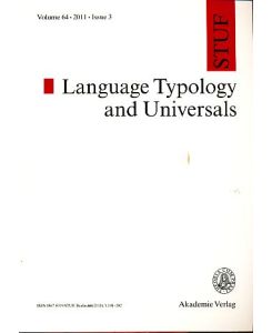 STUF - Language Typology and Universals, Vol. 64, 2011, Issue 3.
