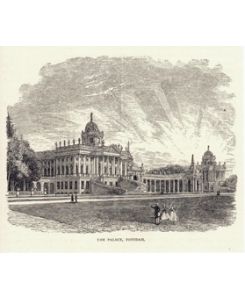 Communs Potsdam am Neuen Palais Universität Original Stich 1880 Engraving