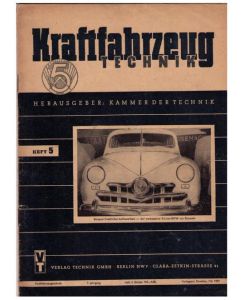Kraftfahrzeugtechnik - Heft 5 - 1. Jahrgang 1951