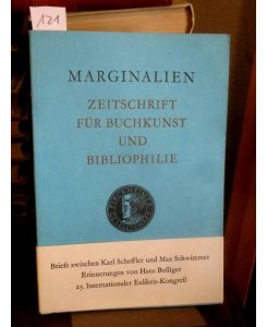Marginalien 121 1991/1. Zeitschrift für Buchkunst und Bibliophilie (bis 1968: Blätter der Pirckheimer-Gesellschaft). Einhunderteinundzwanzigstes Heft 1991.