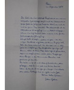 2 Briefe auf einem Blatt an eine Frau Berti Schlechter. Je eine Seite (Vorder- und Rückseite).