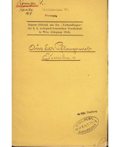 Aus der Pflanzenwelt Korsikas. Separat-Abdruck aus den „Verhandlungen der k. k. zoologiseh-botanischen Gesellschaft in Wien (Jahrgang 1918).