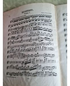 Sammelband mit 10 Streichquintetten verschiedener Komponisten 5 Bände mit den jweiligen Stimmen ( Noten ) für: Violine 1 - Violine 2 - Viola 1 ( Clarinette ) - Celo1 - Viola 2 + Cello II ( Bass ):