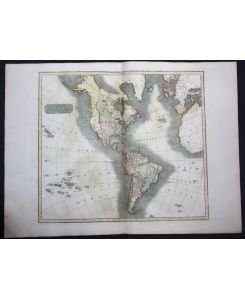 America - America North South continent Amerika map Karte Thomson