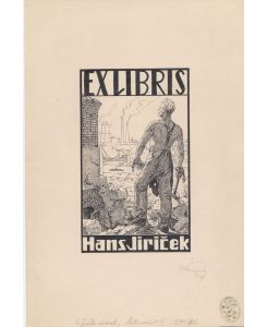 Sammlung von 18 Exlibris für Hans Jiricek, Mirko Jelusich und weitere Personen.