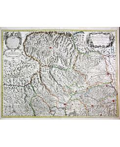 Carte du Piemont et du Monferrat - Piemonte Torino Vercelli Ivrea Aosta Chivasso map Karte Covens Mortier
