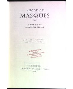 A book of masques; in honour of Allardyce Nicoll