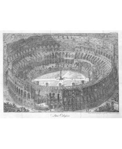Das Colosseo. Das Colosseum aus der Vogelschau.