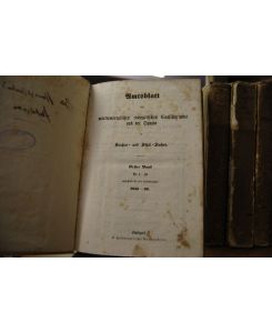 Amtsblatt des württembergischen evangelischen Consistoriums und der Synode in Kirchen- und Schul-Sachen. Bde. 1-5 1855-1873.   - Band 1-5