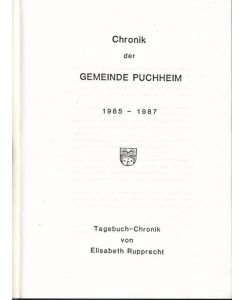 Tagebuch-Chronik, Chronik der Gemeinde Puchheim, 1. 1975-1978; 2. 1979-1981; 3. 1982-1984; 4. 1985-1987; 5. 1988-1990, ; fünf Bücher: