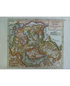Duché de Savoye - Handkolorierte Karte im Kupferstich