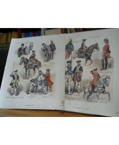 Französiche Militäruniform. 20 Tafeln französischer Militäruniformen von Ludwig XV bis 1939.