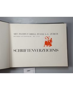 Schriftenverzeichnis. Druckerei zum Froschauer. Antiqua, Grotesk, Diverse, Fraktur, Maschinen, Plakat-Schriften.