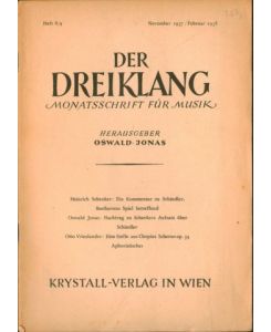Der Dreiklang. Monatschrift für Musik. Hrsg. Heft 7. Oktober 1937