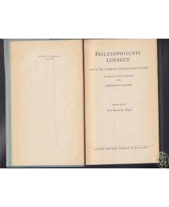 Philosophisches Lesebuch. Texte zur neueren Philosophiegeschichte.