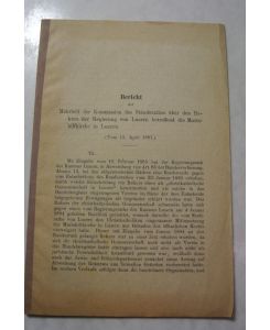 Bericht der Mehrheit der Kommission des Ständrathes über den Rekurs der Regierung von Luzern betreffend die Mariahilfkirche in Luzern. (Vom 15. April 1887. )