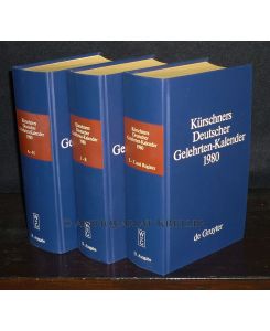 Kürschners Deutscher Gelehrten-Kalender 1980. [3 Bände. Herausgegeben von Werner Schuder]. - Band 1: A - H. - Band 2: I - R. - Band 3: S - Z und Register.