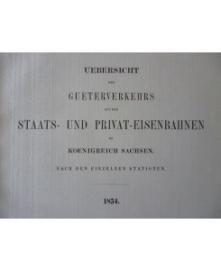Nachweisung Betriebsergebnisse Staats- Privat-Eisenbahnen Königreich Sachen 1854