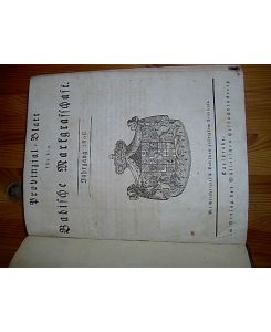 Provinzial-Blatt [Provinzialblatt] für die Badische Markgrafschaft. Jahrgang 1806. Nr. 1-105 (Januar - Dezember).