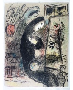 Inspiration / Der Inspirierte Maler  - Original-Farblithographie auf Velin. Aus Chagall Lithographe 1957–1962. 32 x 24,3 cm.