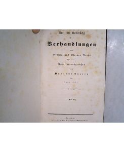 Amtliche Uebersicht der Verhandlungen des Großen und Kleinen Raths und des Appellationsgerichts des Kantons Luzern im Jahr 1837. I. Band.