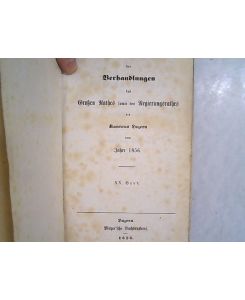 Amtliche Uebersicht der Verhandlungen des Großen Rathes sowie des Regierungsrathes des Kantons Luzern vom Jahre 1856. XX. Band.