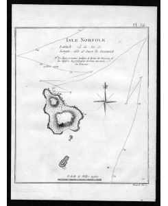 Isle Norfolk - Norfolk Island Norfk Ailen Australia map Karte
