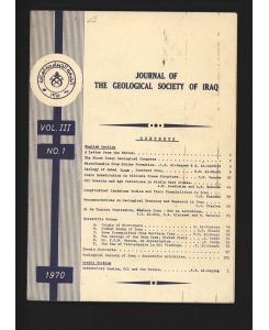 Journal of the Geological Society of Iraq, Vol. III, No. 1, 1970.