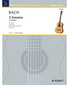3 Sonatas BWV 1001/1003/1005  - Nach den Sonaten für Violine solo bearbeitet für Gitarre, (Serie: Gitarren-Archiv), (Reihe: Edition Schott)
