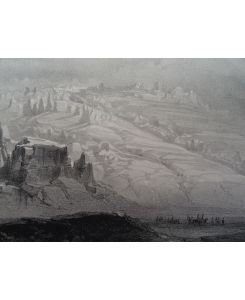 Vue générale des glaciers de Svinafells-jökull. Lithographie von Sabatier nach A. Mayer. Um 1830. 24 x 37, 5 cm.