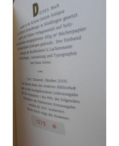 DIE STRASSE DER KLEINEN EWIGKEIT : Roman. Mit einem Essay und einem Nachruf von Eike Geisel  - Die andere Bibliothek ; Bd. 190. Hrsg. von Hans Magnus Enzensberger