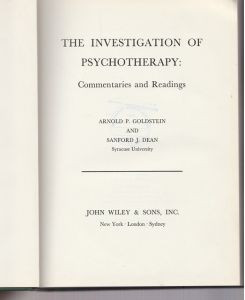 The Investigation of Psychotherapy: Commentaries and Readings.