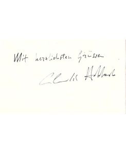 Dirigent (1933-2014). Eigenh. Gruß mit U. (voller Namenszug) a. Albumblatt.