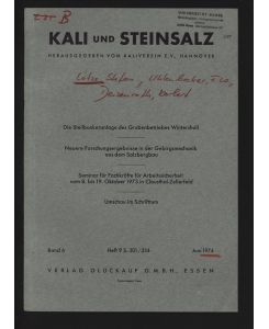 KALI und STEINSALZ, Umschau im Schrifttum, Band 6, Heft 9.
