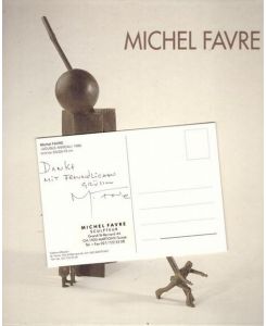 Michel Favre. Sculpteur. Plastiker (Mit handsignierter Einladungskarte des Künstlers)