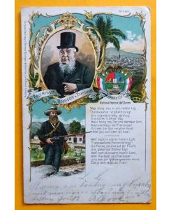Ansichtskarte AK Paul Krüger. Präsident von Transvaal / Nationalhymne der Buren (Farblitho)