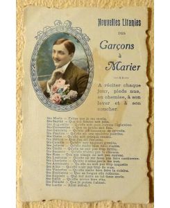 Ansichtskarte AK Nouvelles Litanies des Garcons a Marier (A reciter chaque jour, pieds nus, en chemise, a son lever et a son coucher)