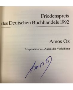 Friedenspreis des Deutschen Buchhandels 1992.   - Ansprachen aus Anlass der Verleihung des Friedenspreises des Deutschen Buchhandels.