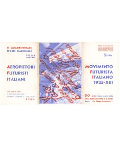 Movimento futurista italiono 1935-XIII. II Quadrienale d`Arte Nazionale. Roma anni XIII. Aeropittori Futuristi Italiani. Case edtrice d`arte
