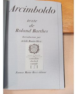 Arcimboldo. Texte de Roland Barthes, Introduction par Achille Bonita Oliva.