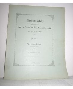 107. Neujahrsblatt der Naturforschenden Gesellschaft auf das Jahr 1905 (Neuseeland - Zwei Vorträge)