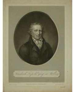 Bildnis des Grafen Friedrich Leopold zu Stolberg. Brustbild in Oval. Kupferstich von J. G. Müller nach Rincklage.