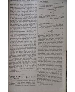 Quantentheorie und Magneton. In: Physikalische Zeitschrift. 21. Jahrgang 1920, Seiten 615-618.