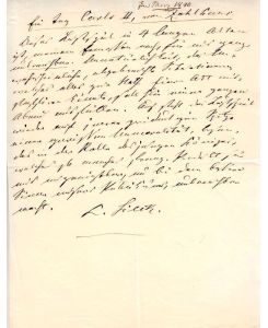 Dichter, Herausgeber, Übersetzer und Dramaturg (1773-1853): Eigenh. Kritik eines Lustspiels von Ritter von Zahlhas, genannt Neufeld, mit U. (L. Tieck).