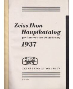 Zeiss Ikon. Hauptkatalog für Cameras und Photobedarf 1937.