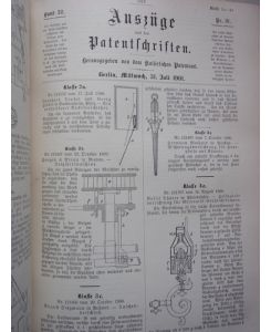 Auszüge aus den Patentschriften 1901 Zweiter Halbband