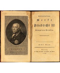 Hinterlassene Werke Friedrichs II, Königs von Preussen - 15 Bde. i. 8 Bdn.