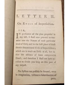 A free Inquiry into the nature and origin of evil. In six letters to -